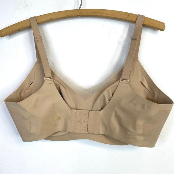 Honeylove Crossover Wireless Back Hook Lightly Padded Bra 36 B C 36B/C Sand Nude - Picture 10 of 16
